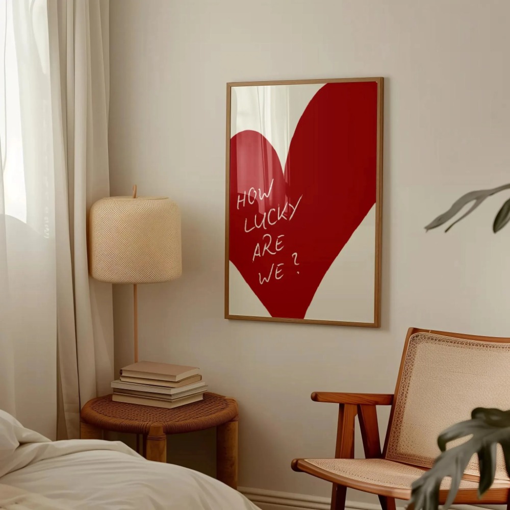 Home Office Inspiration - Nasıl Şanslı Biz Pembe Kırmızı Çizgili