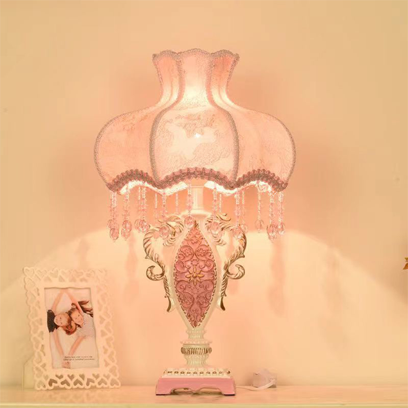Desk Lamp Led - Avrupa Pembe Masa Lambası Lüks Oturma